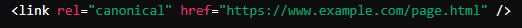 Canonical Tag